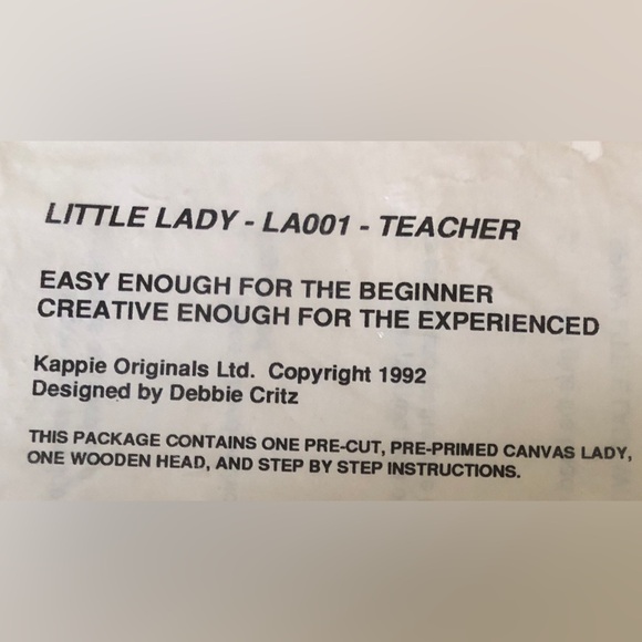 NWT Little Teacher Lady  ready to paint and decorate arts and crafts doll - Picture 12 of 16